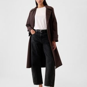 NWT GAP Washed Black High Rise Barrel Jeans women tall size 31